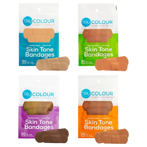 photo of trucolour skin color bandaid