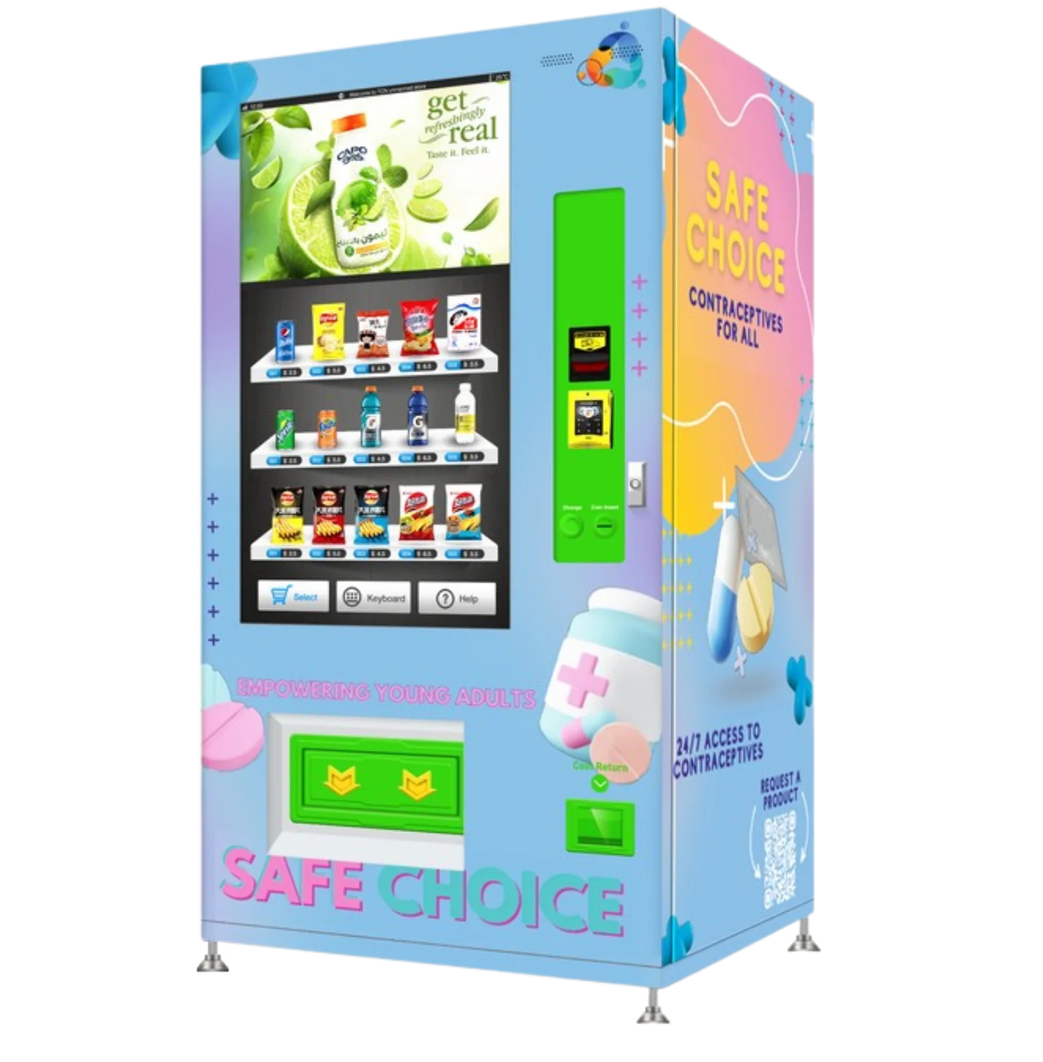 photo of digital vending machine